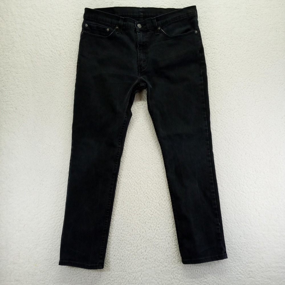 Levi's 505 Regular Fit Black Denim Jeans Men's W34 L30